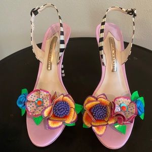 Sophia Webster FREAKIN ADORABLE floral high heels